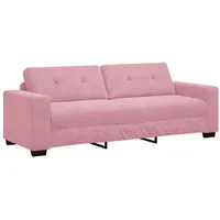 vidaXL Sofa Sofa 3-Sitzer Rosa 180 cm Samt, 1 Teile rosa