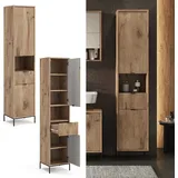 Vicco Eliza Badschrank 40 x 190 cm Braun