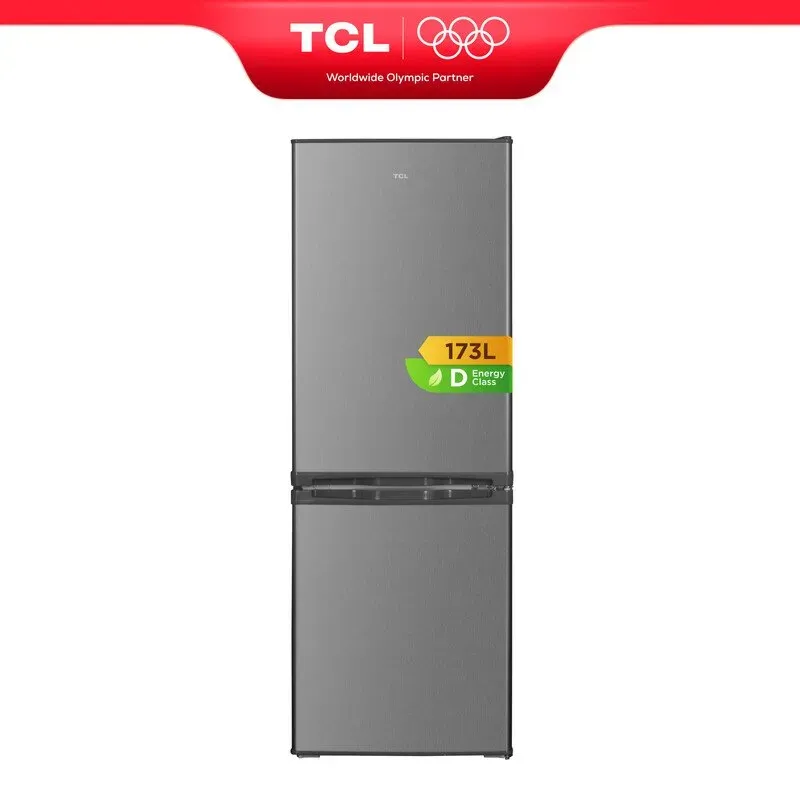 TCL RF225BID0NL Kühl-Gefrierkombination, Kühlteil 121 Liter, Gefrierteil 52 Liter, verstellbare Einlegeböden, LED-Beleuchtung [Energieeffizienzklasse D]