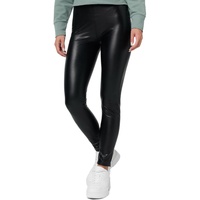 Nur Die Leggings in Leder-Optik Relax & Go Kunstleder High Waist Treggings mit weicher Innenseite & Bund Damen