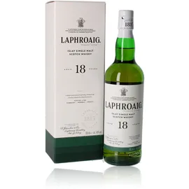 Laphroaig 18 Years Old Islay Single Malt Scotch Whisky 48% Vol. 0,7l in Geschenkbox