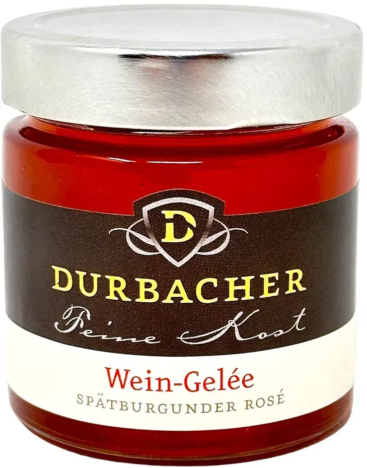 Durbacher Spätburgunder Wein-Gelee (rosé) 225g – Edles Gelee aus feinem Roséwein