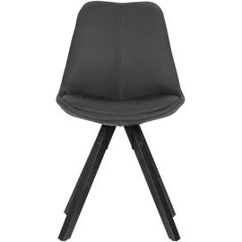 KADIMA DESIGN Esszimmerstuhl Grau, Echtholz, Stativgestell, 49x87x52 cm, Esszimmer, Stühle, Esszimmerstühle, Vierfußstühle