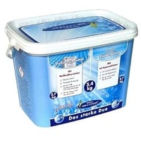 AQUA CLEAN PUR Zauberpulver & Vollwaschmittel mit Weißkraftverstärker im Kombi-Eimer 2x 2,7kg