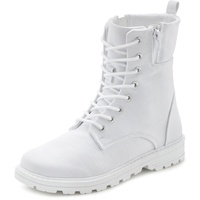 LASCANA Schnürstiefelette Damen weiß Gr.41