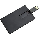 Pendrive USB-Stick 3.0 Kreditkarte Bankkarte 32 64 128 256 GB Speicher A10 (Schwarz, 64 GB)