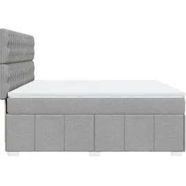 vidaXL Boxspringbett 180 x 200 cm Hellgrau