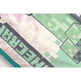 Minecraft Creeper Bettüberwurf 130 x 150 cm Grün/Rosa