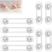 Coonoor Kindersicherung 8 Stück Baby Kindersicherungen zum Kleben für Schubladen