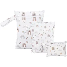 gieeu 3 Stück Wetbag Kindergarten,wasserdichte Windeltasche Nasstasche, Wiederverwendbare Wet Dry Bag mit Reißverschluss zum Camping, Schwimmen,Reisen,Fitness, Strand