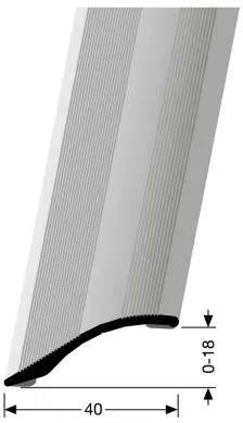 PARKETTFREUND Anpass- und Rampenprofil PF 247 SK 100cm 40x0-18mm Alu elox. Farbe Sand