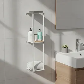 Relaxdays Handtuchleiter Wand Weiß
