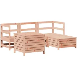 vidaXL 5-tlg. Garten-Sofagarnitur Massivholz Douglasie