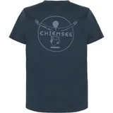 Chiemsee T-Shirt mit tonalem Logo-Design, Größe 146/152 in Blau 19-4010 Total Eclipse