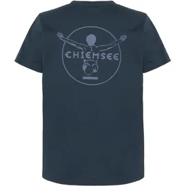 Chiemsee T-Shirt mit tonalem Logo-Design, Größe 146/152 in Blau 19-4010 Total Eclipse