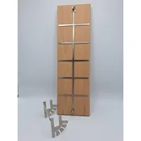 LAUBSCHAL 50 cm Flammlachsbrett - Flammlachsbretter mit Halterung aus Edelstahl - Lachsbrett aus Buche - Feuerschale - Räucherbrett - Flammlachs - Made in Germany