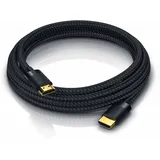 Primewire - 0,5m High Speed 8K HDMI Kabel mit Ethernet ARC 3D 4K Ultra HD 7680x4320 @ 120 Hz PS4 360 TV OLED PC Laptop Beamer Monitor - Schwarz