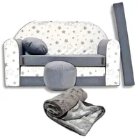 Kindersofa Spielsofa Kindercouch 3in1 Doppelsofa Minisofa Couch + DECKE GRATIS