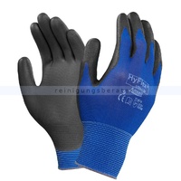 Arbeitshandschuhe Ansell HyFlex® Nylon schwarz-blau in L Gr. 9, schwarze Beschichtung auf dunkelblauem Träger