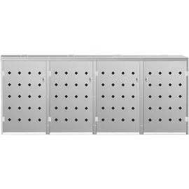 vidaXL Mülltonnenbox 240 l edelstahl