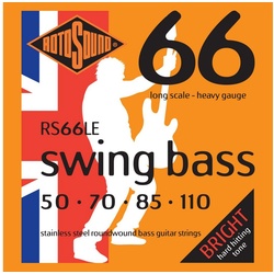 Rotosound Saiten, Bass Saiten RS66LE, 4er 50-110 Swing Bass 66, Stainless Steel