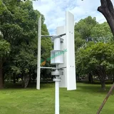 800W Windkraftanlage Vertikal 12V 24V 48V Windgenerator mit Laderegler 3 Klingen Windturbine für Heimgebrauch Garten Boote Hütten Windräder (24V mit regler)