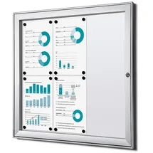 Showdown® Displays Schaukasten S B1 grau 6x DIN A4 74,1 x 2,3 x 69,6 cm, 1 St.