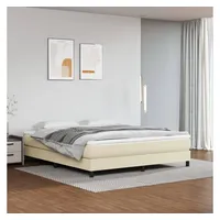 VidaXL Bettgestell Creme 160x200 cm Kunstleder