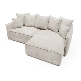 Fun Möbel Eckcouch Stoff 2-Sitzer Blau
