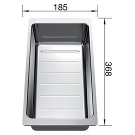 Blanco Multifunktionsschale 36,8 x 18,5 x 8,2 cm Farbe Edelstahl