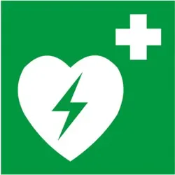 Gramm Medical Symbol Defibrillator, Kunststoff, 150 x 150 mm
