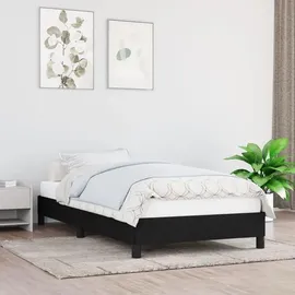 vidaXL Bettgestell 90 x 200 cm Schwarz