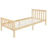 ML-Design Holzbett 90 x 200 cm Natur Braun