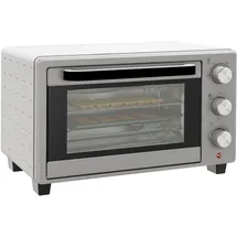 Homcom Minibackofen 21L 1400W 60 Min. Timer, Kleinbackofen mit 100 °C-230 °C einstellbar Temperatur Garzeit, Mini Ofen mit Backblech, Drahtgestell,