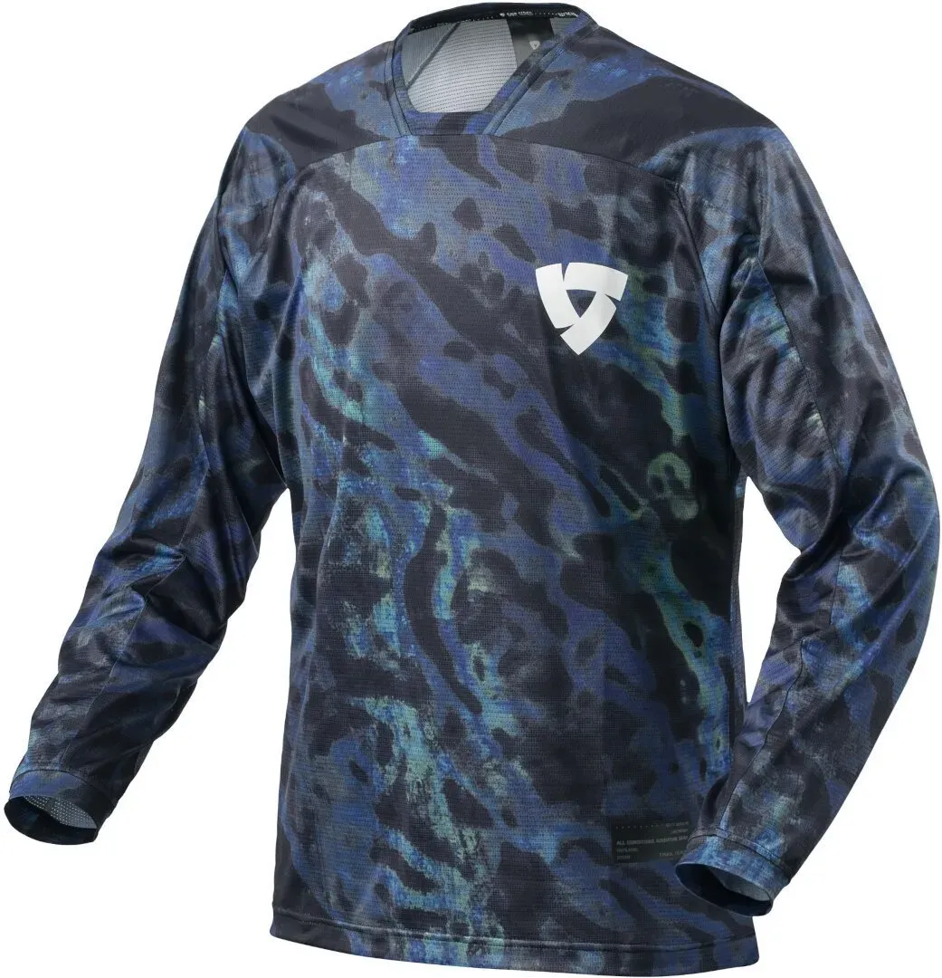 Revit Emulsion Motorcross Jersey, zwart-blauw, M Voorman