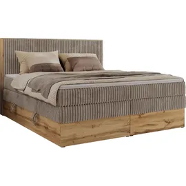 MKS Meble WOOD CLASSIC KING 140 x 200 cm H3 Hellbraun