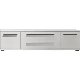 PLACES OF STYLE Lowboard PLACES OF STYLE "Piano TV-Kommode in Breite 165 oder 180 cm mit Soft-Close-Funktion", weiß (weiß hochglanz), B:165cm H:46,2cm T:45,2cm, Spanplatte, Sideboards, Lowboard, Hochglanz UV-lackiert, Br 180 cm mit versch. Tür- und Schubkastenmaße