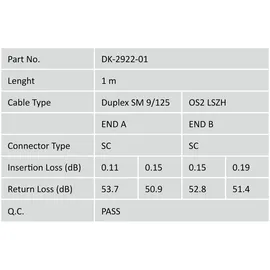 Digitus LWL Singlemode Patchkabel, SC / SC