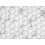 living walls Fototapete Designwalls Honeycomb 1«, glatt, (5 St), weiß 3,50 m x 2,55 m