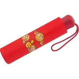 Scout Kinder-Taschenschirm mit reflektierenden Streifen Emoji red, 90 cm