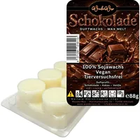 WonderWax Duftwachs WonderWax® Duftriegel 6 x Duftwachs Kreise Weiß, 100% Sojawachs (Schokoladentraum), Duftrichtung: Schokoladentraum