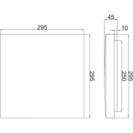 Gtv 24W LED Deckenleuchte 30x30 cm eckig Aluminium schwarz