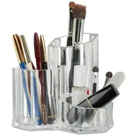 Relaxdays Pinselhalter Badorganizer Transparent