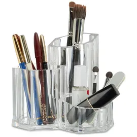 Relaxdays Pinselhalter Badorganizer Transparent