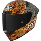 KYT KX-1 Race GP Bastianini IDN Replica Matt Rot/Blau/Gold/Schwarz M