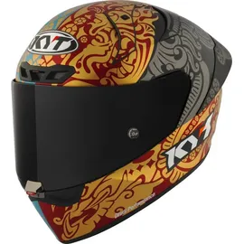 KYT KX-1 Race GP Bastianini IDN Replica Matt Rot/Blau/Gold/Schwarz M