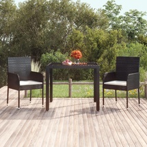vidaXL Gartentisch Schwarz