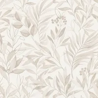 Rasch Textil Papiertapete mit Blättern 10 m x 0,53 m 0,53 kg beige 286069
