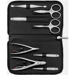 ZWILLING Beauty Maniküre Pediküre Set 8tlg. mit Nagelschere, Leder, Schwarz Hand- & Nagelpflegesets   