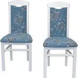 HOFMANN LIVING AND MORE Esszimmerstuhl, (Set), 2 St., Webstoff-Polyester, blau